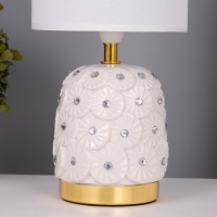 Лампа настольная "Букет" 1х40Вт Е14 белый 14,5х14,5х30см МОДЕЛЬ: