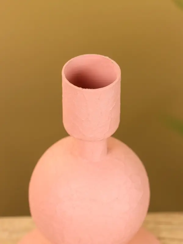 Подсвечник на 1 свечу "Пудровый" с 1 сферой 7,5х7,5х11,5 см