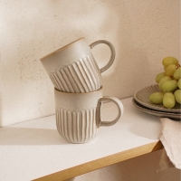 Набор кружек фарфоровых SL Home &laquo;Монти&raquo;, 400 мл, цвет коричневый