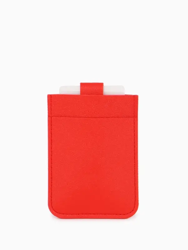 Картхолдер 7,9*0,5*10,3 см, 5 карт, на кнопке, красный