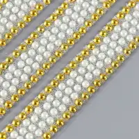 Наклейка стразы пластик "Широкий браслет" белый 32х10,5 см