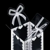 Складная прозрачная коробка из PVC, для упаковки подарков, 6&times;6&times;10.5 см