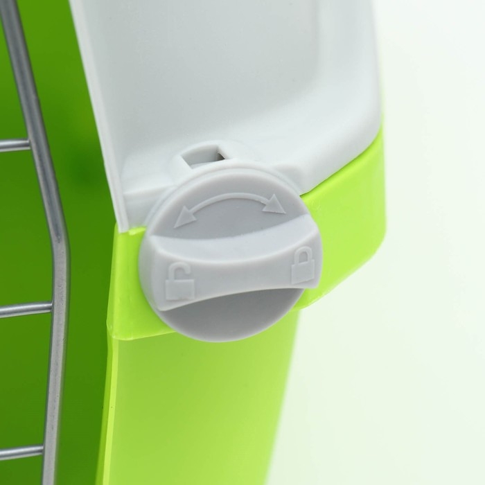 Переноска для животных пластиковая 47 х 30 х 35 см, вес до 9 кг, зелёная