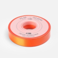 Лента атласная двухсторонняя №751 20мм*25&plusmn;1м ярко-оранжевый TR