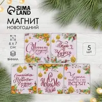 Магнит на холодильник &laquo;Шарики&raquo;, винил, 6&times;7 см, 5 видов, МИКС