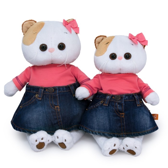 Мягкая игрушка &laquo;Ли-Ли в джинсовой юбке и коралловой футболке&raquo;, 27 см
