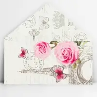 Конверт для денег &laquo;Париж&raquo;, глиттер, 16.5 х 8 см