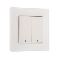 Выключатель TOT Matte Glass, 10 А, 2 кл., с подсветкой, скрытый, стекло, белый