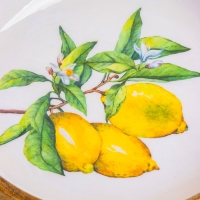 Блюдо "Лимоны" дерево манго 25,5х25,5х6 см