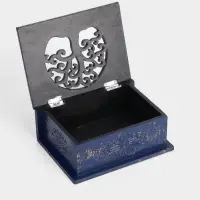 Шкатулка "Древо" 19х15х7 см, МДФ, цв. синий