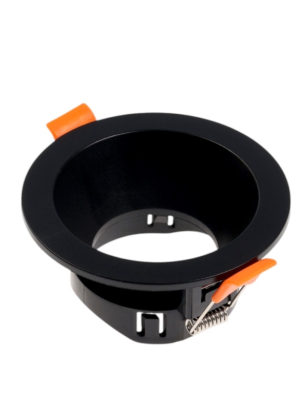 Светильник встраиваемый под лампу MR16, круг, пластик, черный