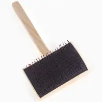 Щетка-пуходёрка деревянная ZOONIK полукруглая, большая с каплей, 85&times;55 см