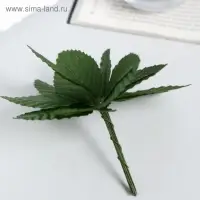 Декор для творчества "Лист осиновый (1 набор=1 букету) в букете 12 шт лист 5х2,5 см