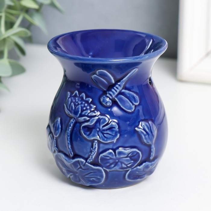 Аромалампа керамика "Стрекоза в цветах" МИКС 7х7х8 см