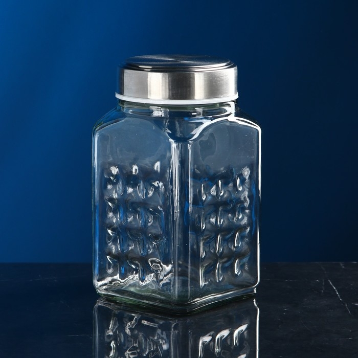 Банка для сыпучих продуктов &laquo;Шатранджи&raquo;, стеклянная, 1.6 л, Иран