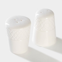 Набор для специй фарфоровый Magistro Argos, 2 предмета: солонка, перечница, 90 мл, 6&times;8 см, цвет белый