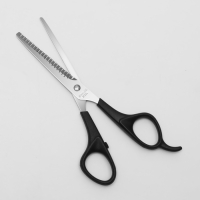 Ножницы филировочные с упором, лезвие &mdash; 6 см, цвет чёрный