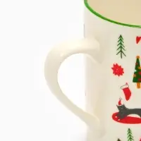 Кружка чайная керамическая &laquo;Новогодние коты&raquo;, 385 мл, ручная работа