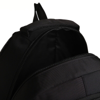 Рюкзак школьный на молнии, 4 кармана, цвет чёрный/зелёный