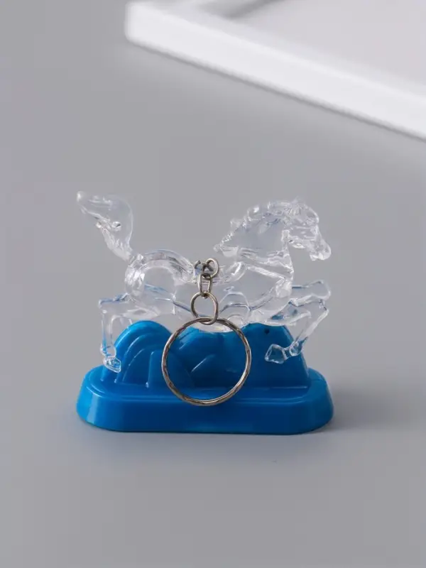 Фонарик брелок для ключей на кольце &laquo;Лошадь в горах&raquo;, мигает, 6.5&times;2.5&times;6.2 см, МИКС