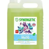 Мыло жидкое биоразлагаемое для мытья рук и тела SYNERGETIC "Базилик и морская соль", 5 л