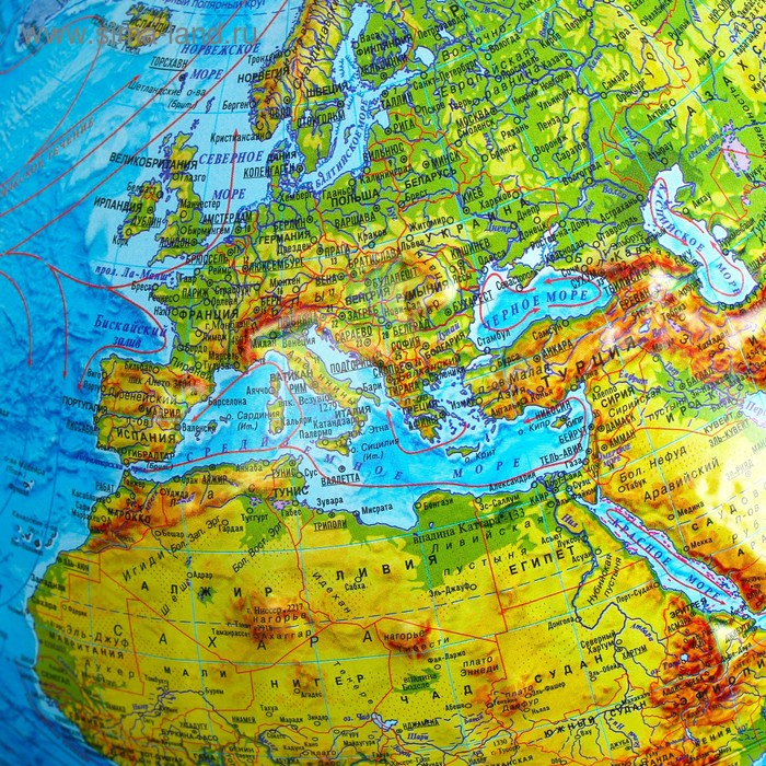 Глобус физико-политический Глобус физико-политический "Глобен", интерактивный, диаметр 320 мм, рельефный, с подсветкой