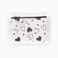 Кошелек жен 13-01-01 Июнь2504, 11*3,5*8,5 см, отд на молнии, белый-черный