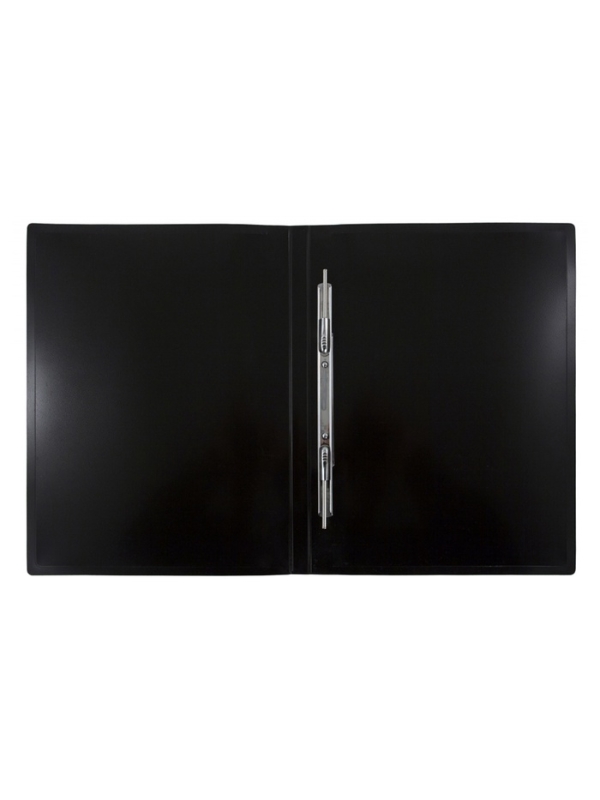 Папка с пружинным скоросшивателем А4, 700 мкм, 27 мм, Calligrata DeLuxe, внутренний карман, до 180 листов, красный / черный