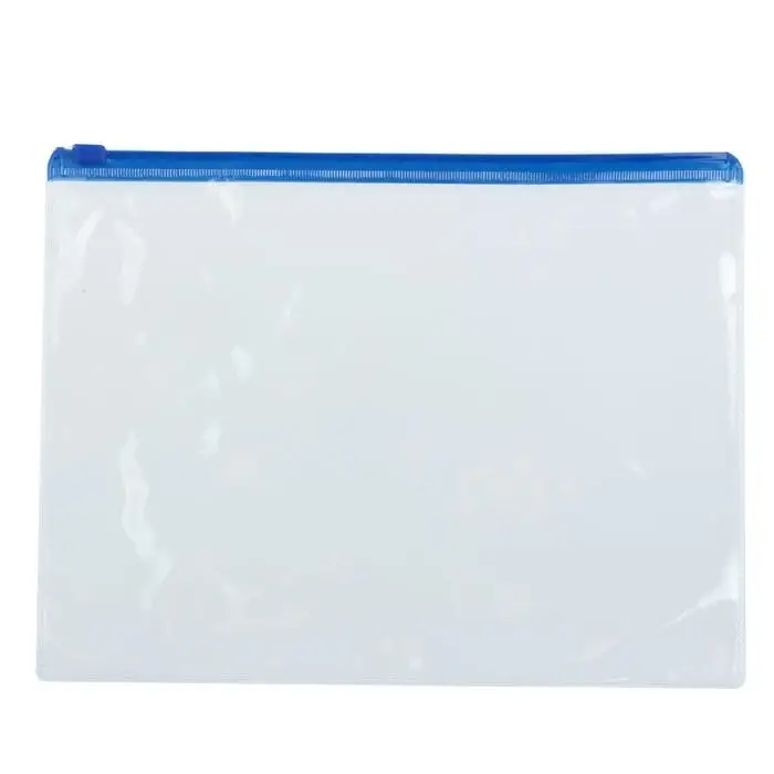 Папка-конверт на молнии формат А5 120мкр прозрачная молния МИКС 23,3&times;18см