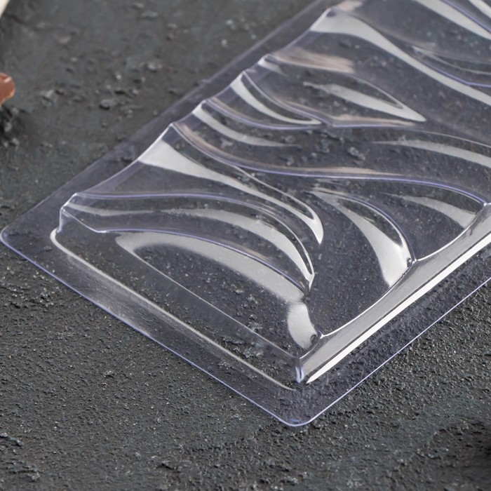 Форма для шоколада &laquo;Цунами&raquo;, пластик, 20,5&times;10,5&times;1 см, прозрачная