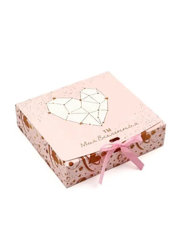 Коробка подарочная складная, упаковка, &laquo;С любовью&raquo;, 20 х 18 х 5 см