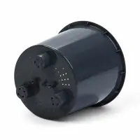 Кашпо со вставкой 2,3 л d15,7 см h15,2см "Desert" пластик серый