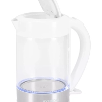 Чайник HYK-G9990 1,5л 2000Вт белый (стекло)