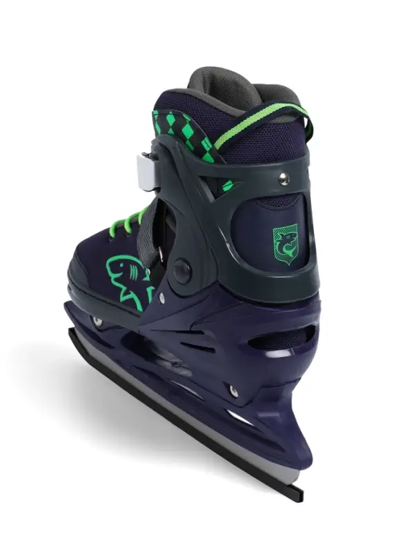 Коньки раздвижные BlackAqua, р. 39-42, для фитнеса, синие, зелёные