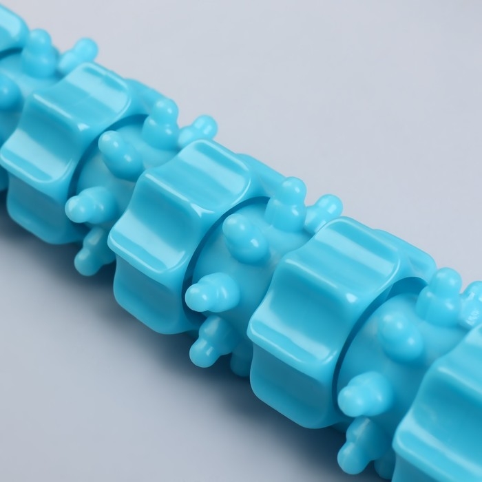 Массажёр &laquo;Скалка&raquo;, универсальный, 37,5 &times; 4 см, деревянный, 11 колёс, цвет МИКС