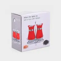 Набор для специй "Сияние.Black/White", 2 шт, на подставке