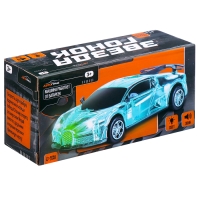 Машина &laquo;Crazy race. Гонки&raquo;, русская озвучка, световые и звуковые эффекты, работает от батареек, цвет жёлтый