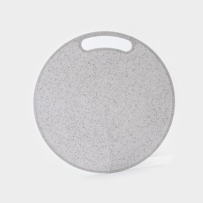 Доска разделочная круглая &laquo;Эко&raquo;, d=31 см, цвет серый