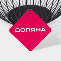 Фруктовница Доляна &laquo;Лайн&raquo;, 26&times;26&times;12,5 см, чёрный