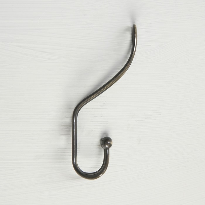 Крючок мебельный ТУНДРА TKT002, трехрожковый, бронза