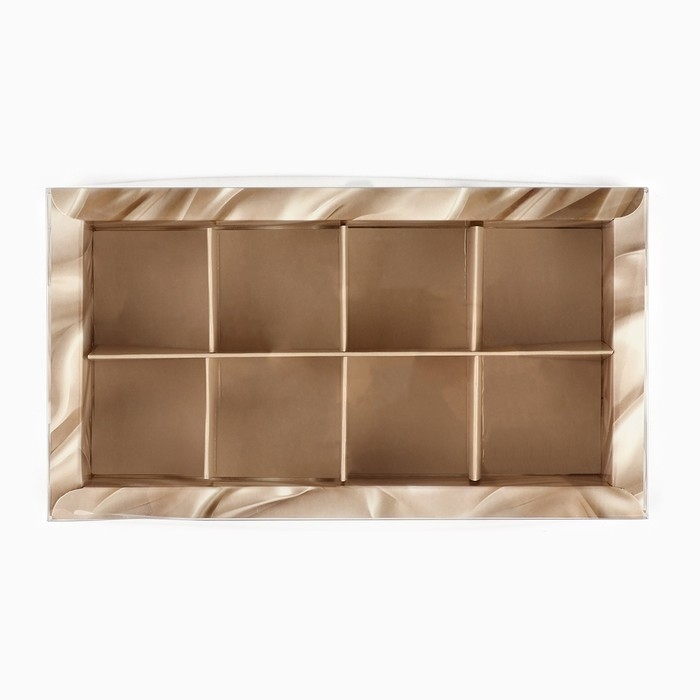 Коробка под 8 конфет с ячейками &laquo;Нежность&raquo;, 10 х 18.5 х 3 см