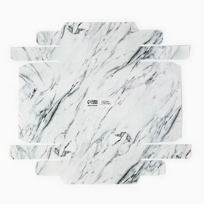 Коробка для кондитерских изделий &laquo;Мрамор&raquo;, 15 х 15 х 20 см