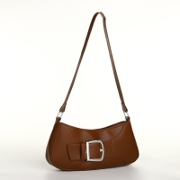 Сумка женская багет на молнии, цвет шоколадный