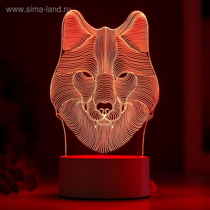 Светильник "Волк" от сети 9,5x11,5x20 см