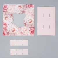 Коробка для конфет, кондитерская упаковка, 9 ячеек, &laquo;Нежность&raquo;, 14.7 х 14.7 х 3.5 см