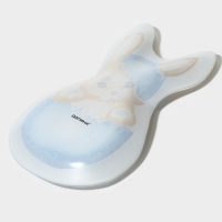 Блюдо стеклянное сервировочное Доляна &laquo;Пасхальный кролик&raquo;, 21&times;13,5&times;1,8 см