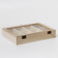 Ящик для хранения чайных пакетиков Доляна &laquo;Ахмадабад&raquo;, 8 ячеек, 24,8&times;18&times;4,8 см