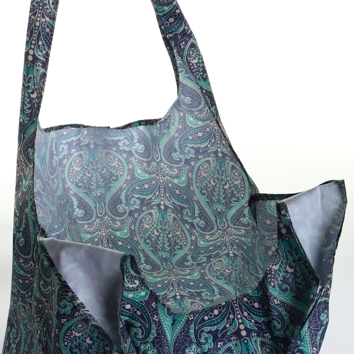 Сумка хозяйственная на кнопке, складная, цвет синий