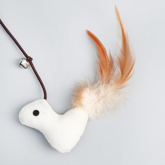 Дразнилка-удочка из эко-материалов "Белка", 40 см