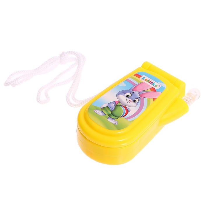 Музыкальный телефон &laquo;Зверюшки&raquo;, русская озвучка, световые эффекты, работает от батареек, МИКС